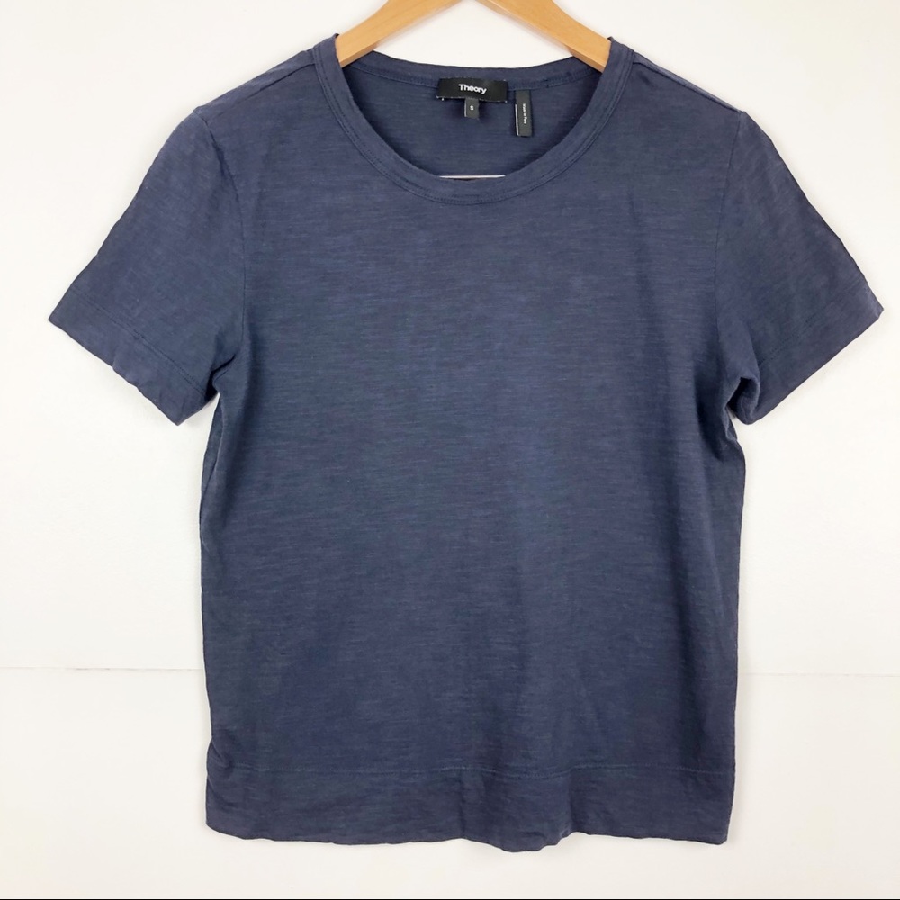 Theory | Tilma Navy Blue Short Sleeve Tee Shirt